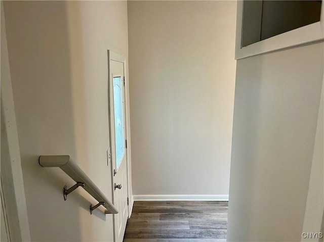 152 W Cayuga St, Oswego, NY 13126 - stairs featuring wood finished floors and baseboards