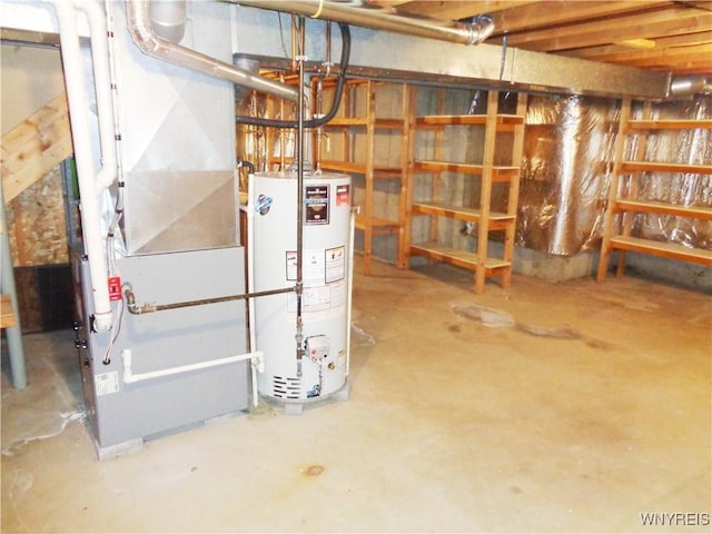 4315 Twilight Ln, Hamburg, NY 14075 - unfinished basement with water heater and heating unit