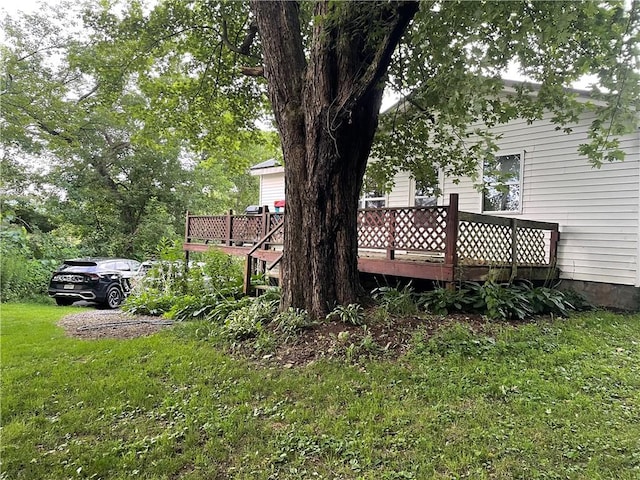 1571 State Highway 7, Afton, NY 13730 - view of grassy yard featuring a deck