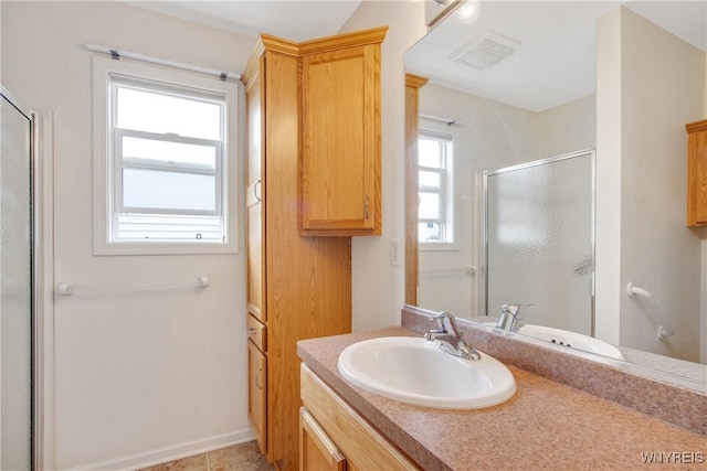 25 Caspian Ct, Amherst, NY 14228 - bathroom featuring a shower stall and vanity
