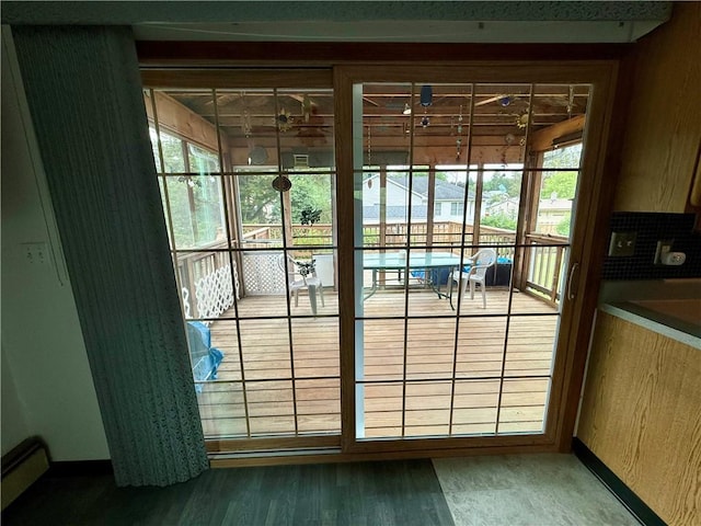 5 Riverside Ave, Oneonta, NY 13820 - doorway to outside with wood finished floors
