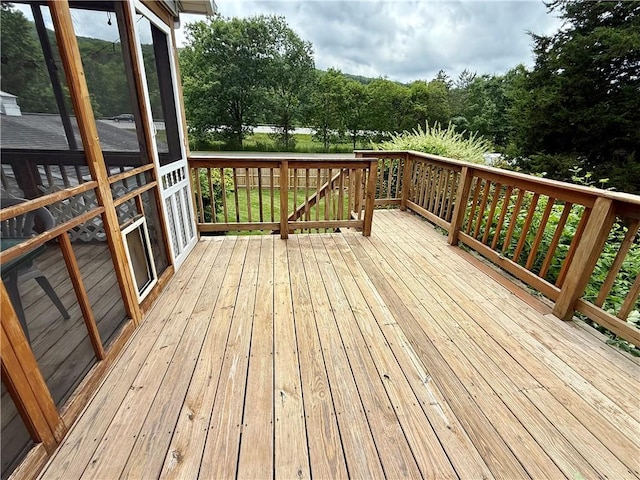 5 Riverside Ave, Oneonta, NY 13820 - view of wooden deck