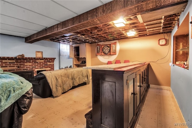 3410 Bullis Rd, Elma, NY 14059 - below grade area featuring tile patterned floors and a bar