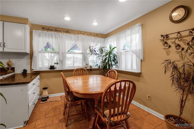 3410 Bullis Rd, Elma, NY 14059 - dining space with plenty of natural light, light tile patterned floors, and recessed lighting