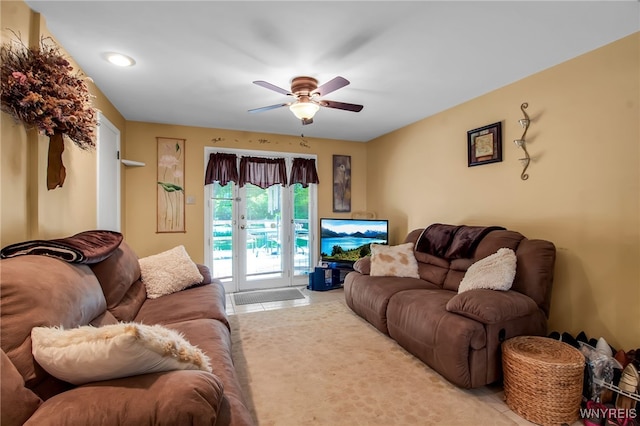 3410 Bullis Rd, Elma, NY 14059 - living area with a ceiling fan