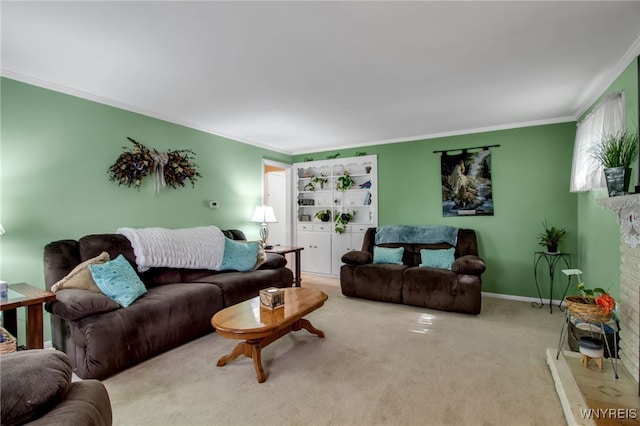 3410 Bullis Rd, Elma, NY 14059 - carpeted living room with crown molding