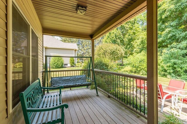 8449 Newbury Pl, Clay, NY 13041 - view of wooden terrace