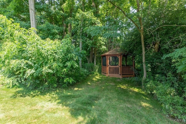 8449 Newbury Pl, Clay, NY 13041 - view of grassy yard with a gazebo