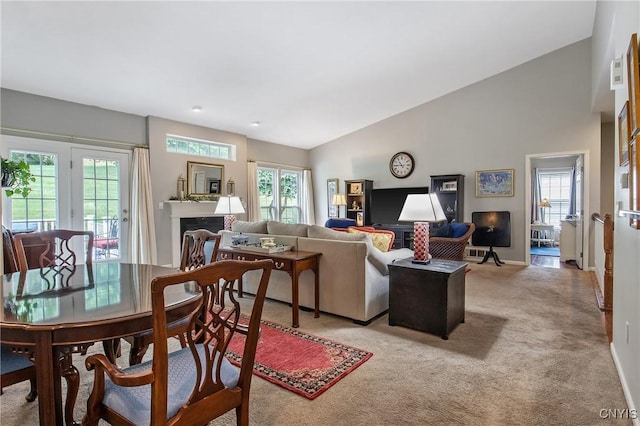 115 Shire Way, Camillus, NY 13031 - living room with light colored carpet and lofted ceiling