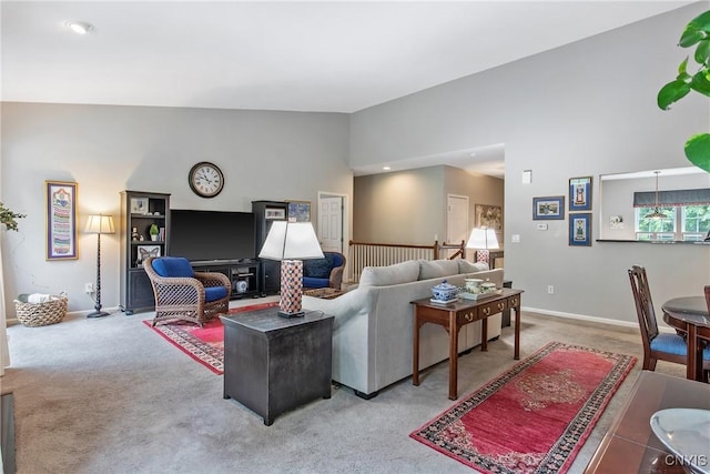 115 Shire Way, Camillus, NY 13031 - living room with light carpet and high vaulted ceiling