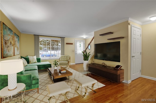 150 S Union Rd Unit 123, Amherst, NY 14221 - living area featuring wood finished floors and crown molding