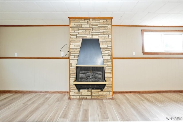 22 Vanderbilt Ave, Cheektowaga, NY 14043 - unfurnished living room with wood finished floors and crown molding