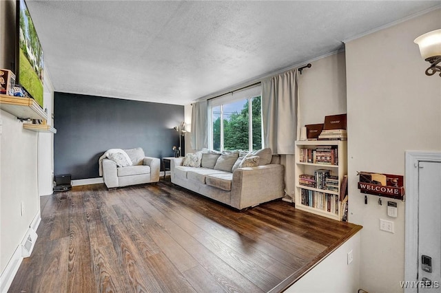 1218 Baseline Rd, Grand Island, NY 14072 - living room with a textured ceiling and wood finished floors