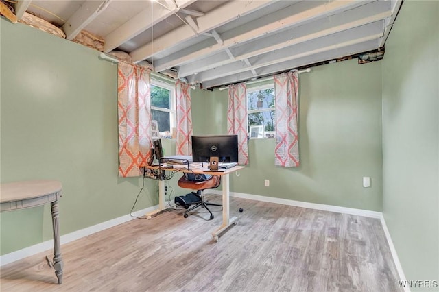 1218 Baseline Rd, Grand Island, NY 14072 - home office with wood finished floors and baseboards