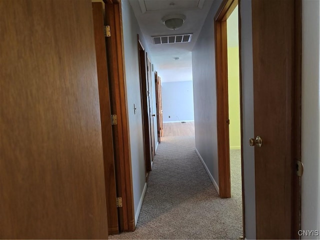 4777 Glencrest Ave, Clay, NY 13088 - hall featuring attic access and carpet floors