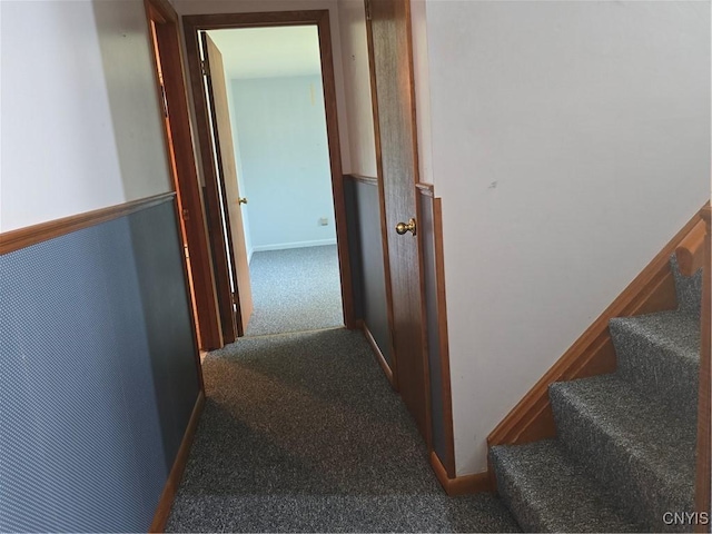 4777 Glencrest Ave, Clay, NY 13088 - hallway featuring carpet and stairway