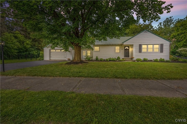 200 Audubon Rd, Manlius, NY 13066 - single story home with asphalt driveway, a yard, and a metal roof
