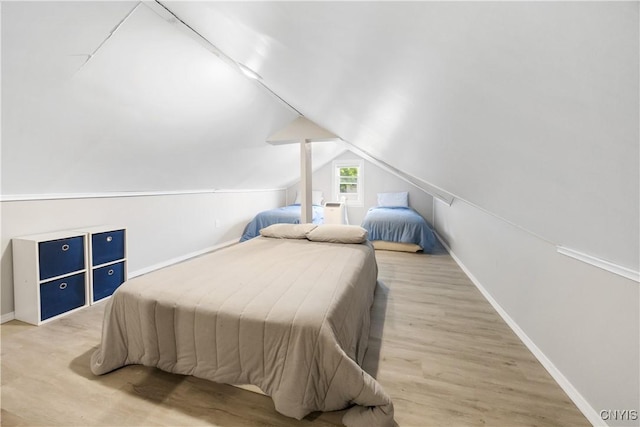 200 Audubon Rd, Manlius, NY 13066 - bedroom with lofted ceiling and wood finished floors