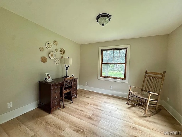 10448 Clarence Center Rd, Clarence, NY 14031 - office area featuring light wood-style flooring and baseboards