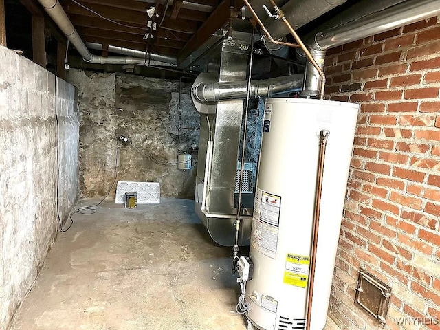 10448 Clarence Center Rd, Clarence, NY 14031 - utility room featuring water heater and heating unit