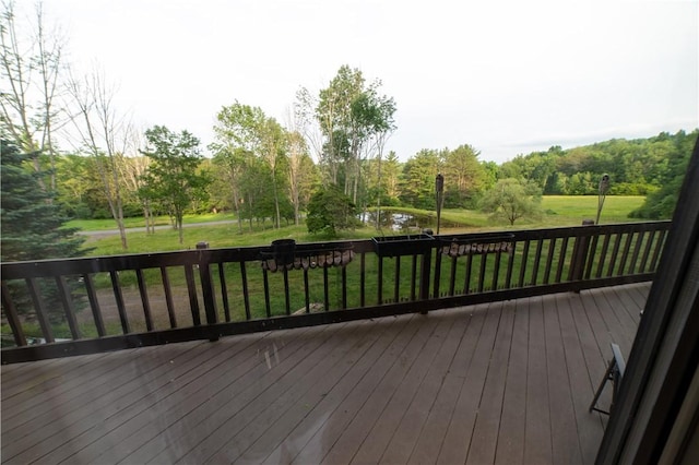 817 Flax Island Rd, Otego, NY 13825 - deck with a yard and view of scattered trees