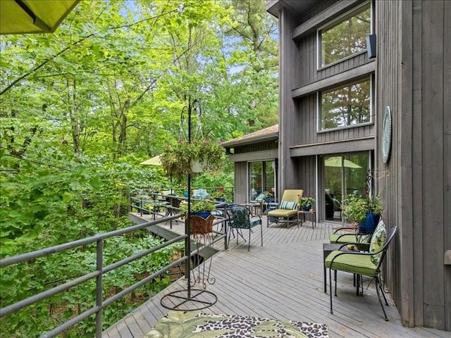 823 Skylane, Union, NY 13760 - view of wooden deck