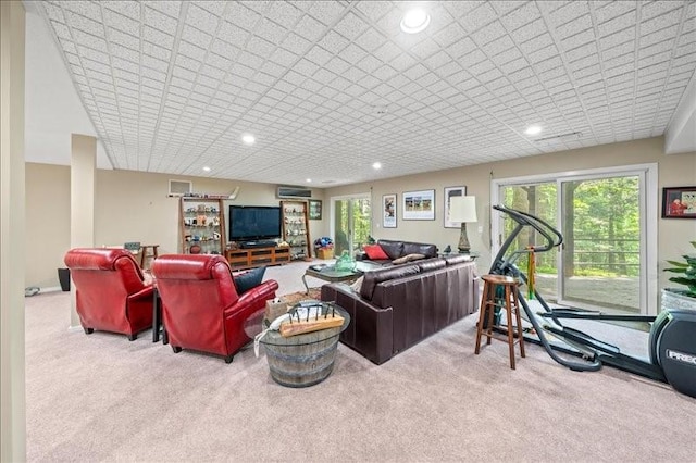 823 Skylane, Union, NY 13760 - living area with carpet and recessed lighting