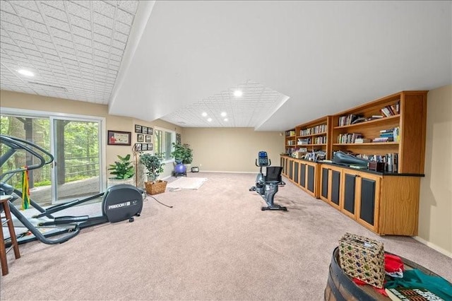 823 Skylane, Union, NY 13760 - workout room with carpet and recessed lighting