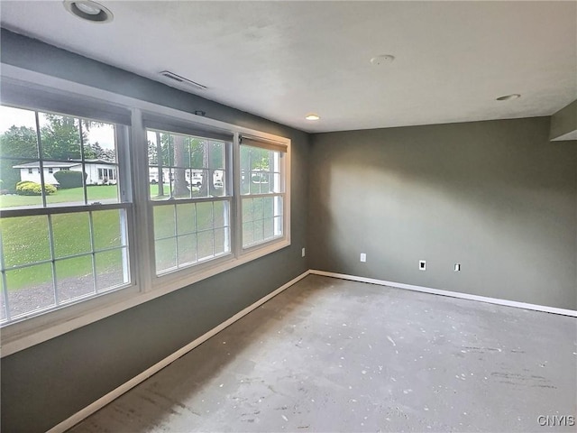210 Wynnfield Dr, Camillus, NY 13219 - empty room featuring unfinished concrete flooring and recessed lighting