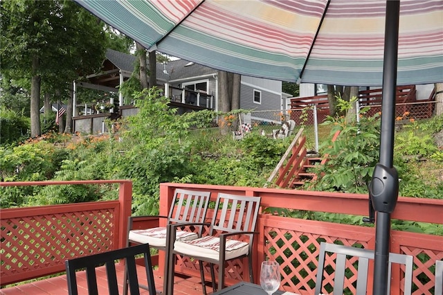 5681 Leidenfrost Adams Rd, Hector, NY 14841 - view of wooden deck