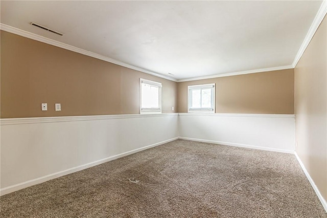 209 Thompson Rd, Henrietta, NY 14623 - spare room featuring crown molding and carpet