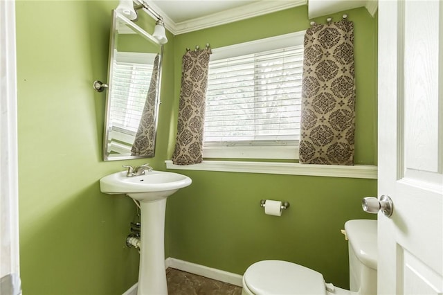 209 Thompson Rd, Henrietta, NY 14623 - bathroom with toilet and ornamental molding