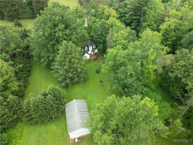 7709 Olean Rd, Holland, NY 14080 - view from above of property with a forest