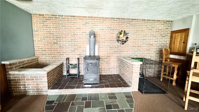 1155 County Route 53, Scriba, NY 13126 - detailed view of a textured ceiling and brick wall