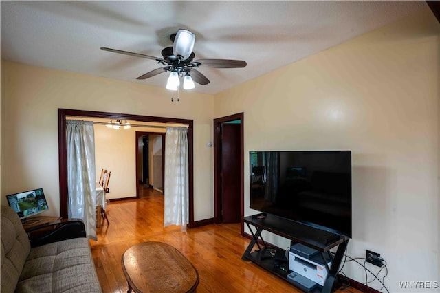 14 Phyllis Ave, Buffalo, NY 14215 - living room with ceiling fan and light wood-type flooring