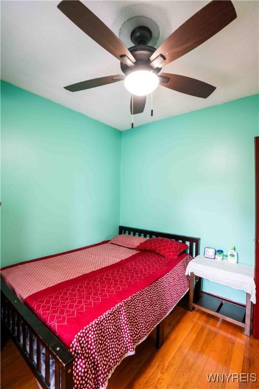14 Phyllis Ave, Buffalo, NY 14215 - bedroom with wood finished floors and ceiling fan