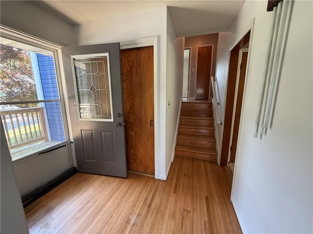 5 Breen St, Mount Morris, NY 14510 - foyer featuring light wood-style floors, plenty of natural light, and stairway