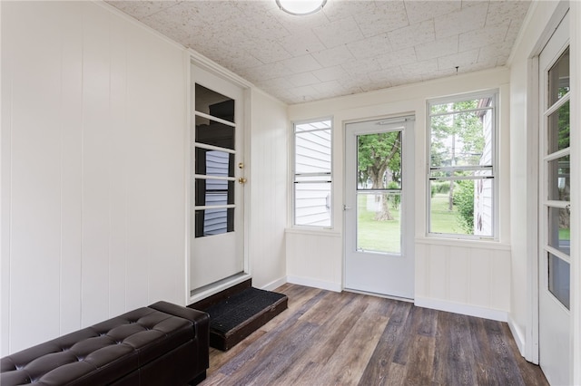 183 Castle Rd, Henrietta, NY 14623 - entryway with dark wood-style floors and healthy amount of natural light