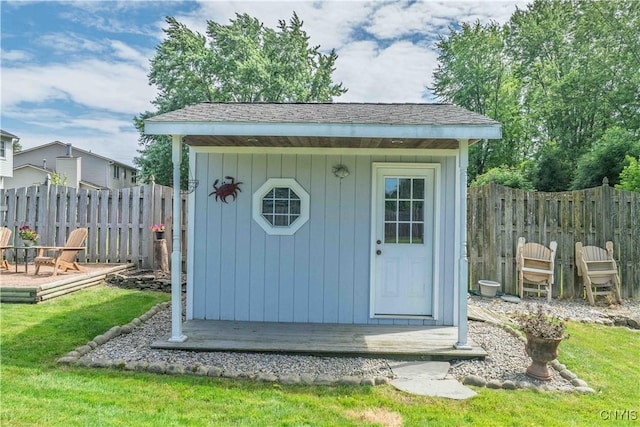 4043 Libra Ln, Clay, NY 13090 - view of shed featuring a fenced backyard
