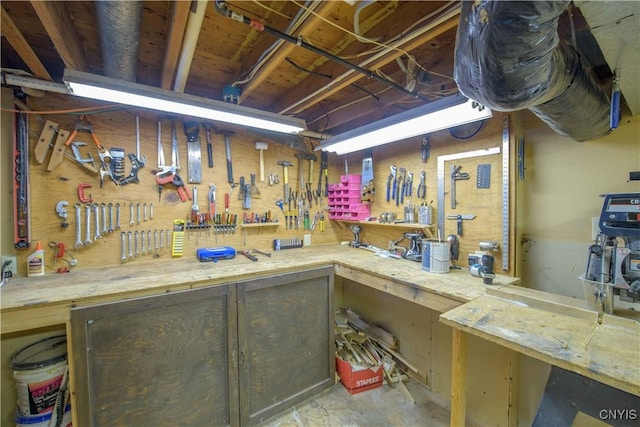 4043 Libra Ln, Clay, NY 13090 - basement featuring a workshop area