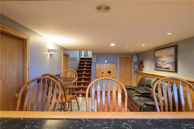 4043 Libra Ln, Clay, NY 13090 - dining area with stairs and recessed lighting