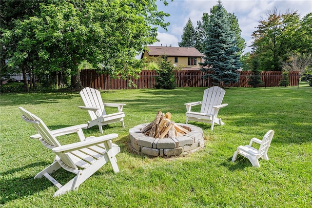 131 Cindy Ln, Greece, NY 14626 - view of yard featuring a fire pit