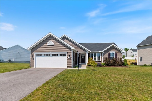 254 Longleaf Ln, Walworth, NY 14502 - ranch-style home with an attached garage, driveway, and a front lawn