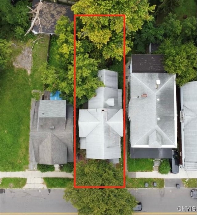 1417 Butternut St, Syracuse, NY 13208 - aerial view of property and surrounding area with property parcel outlined