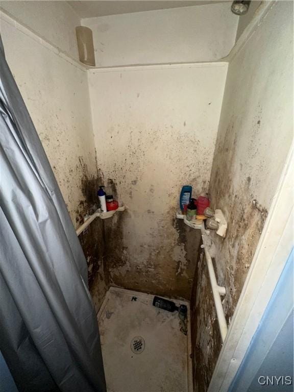 1417 Butternut St, Syracuse, NY 13208 - bathroom featuring a shower with curtain