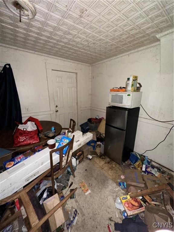 1417 Butternut St, Syracuse, NY 13208 - miscellaneous room featuring an ornate ceiling and concrete flooring