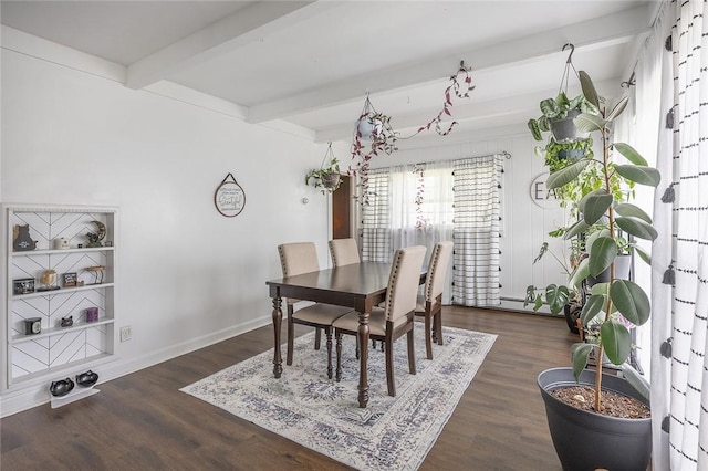 397 Merrill Pl, Southport, NY 14904 - dining room with beamed ceiling and wood finished floors