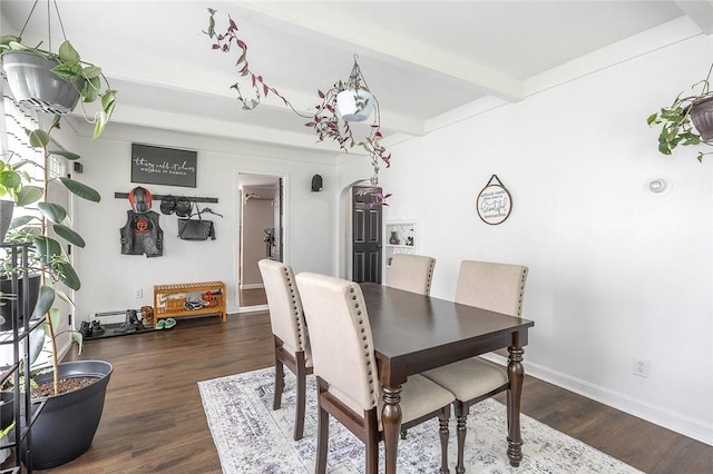 397 Merrill Pl, Southport, NY 14904 - dining room with beam ceiling and wood finished floors