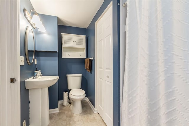 1948 Five Mile Line Rd, Penfield, NY 14526 - bathroom with tile patterned flooring and a shower with curtain