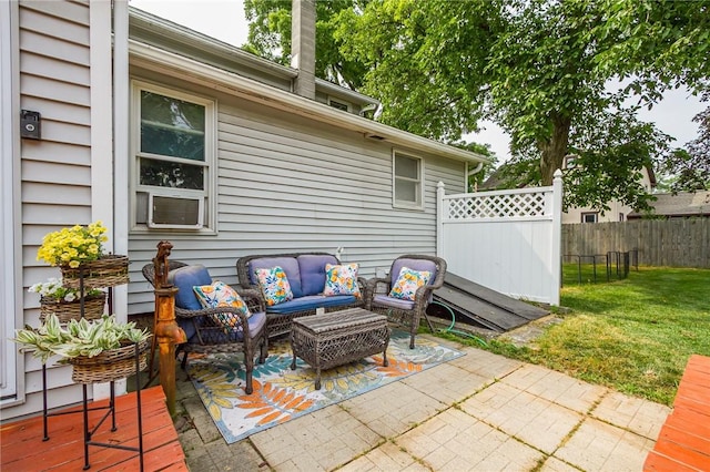 1948 Five Mile Line Rd, Penfield, NY 14526 - view of patio with an outdoor living space and cooling unit